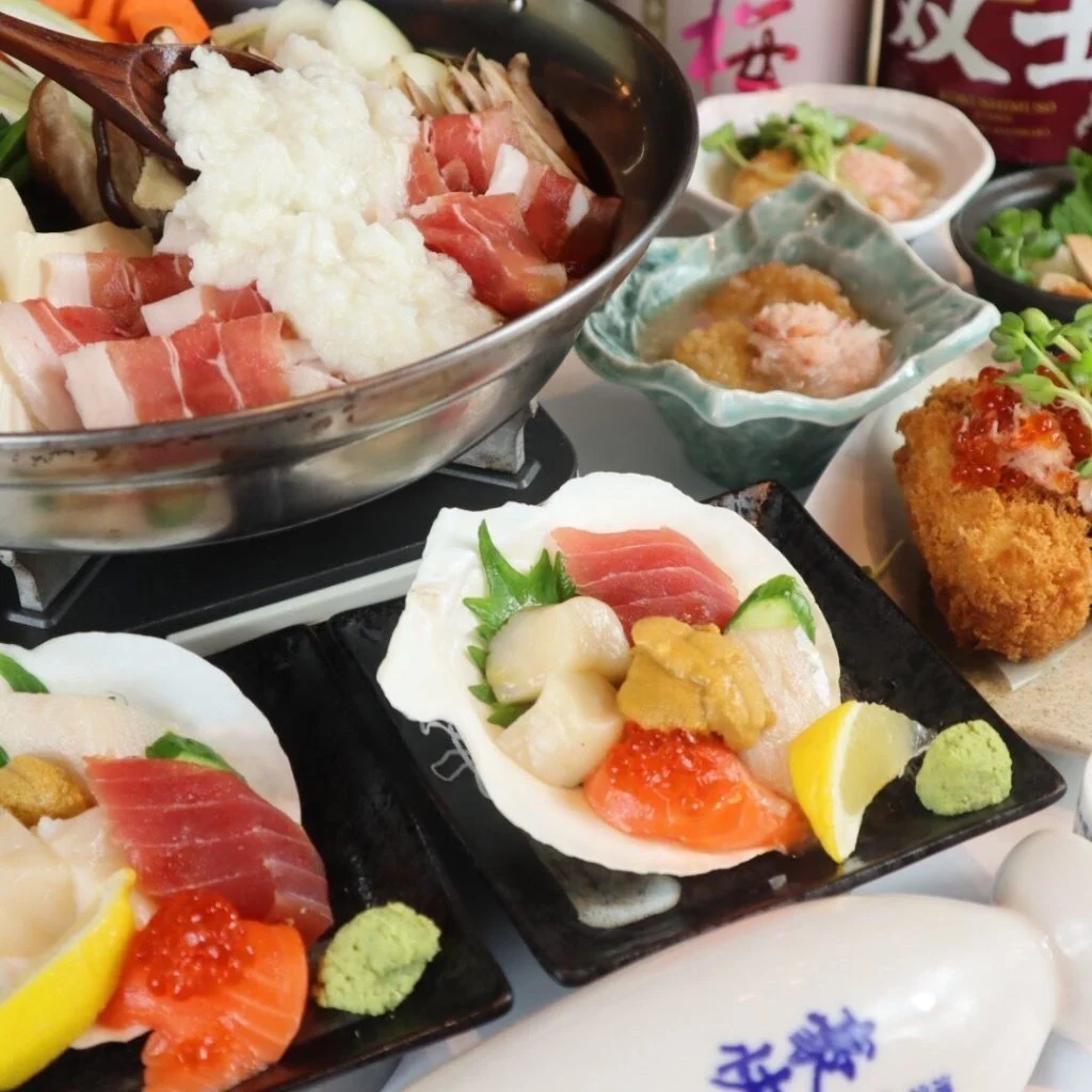 札幌で北海道の食材を存分に楽しめるコースをご用意！忘年会に是非ご利用ください